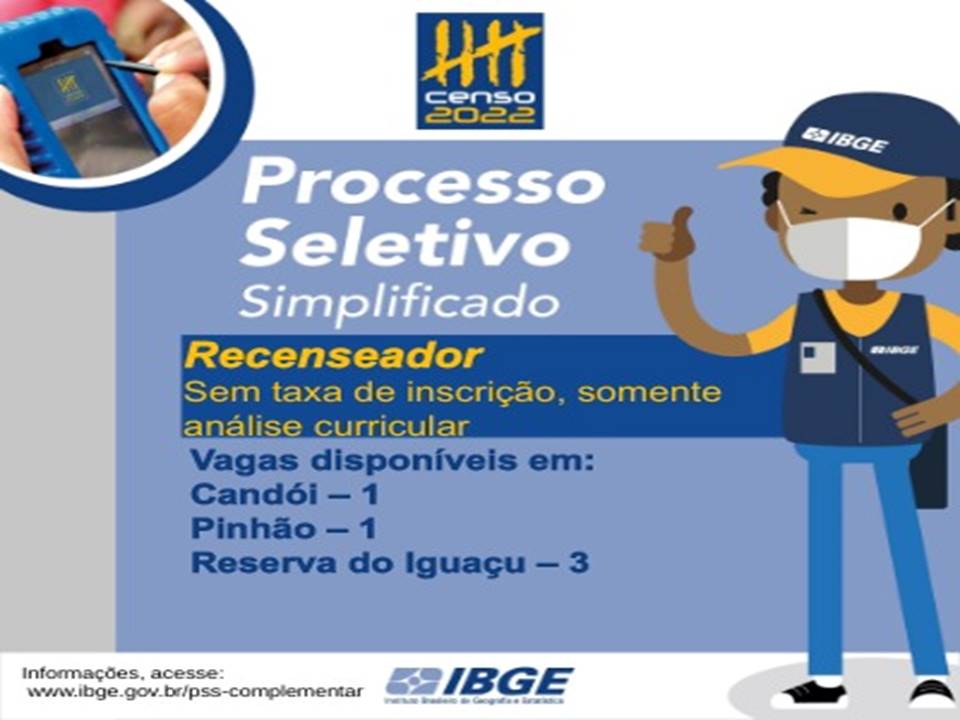 Processo Seletivo Simplificado Ibge Prefeitura De Pinhão Pr 1703